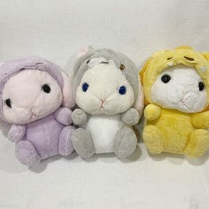 Pote Usa Loppy - Gray, Purple, Yellow Bunnies Bundle - NWT